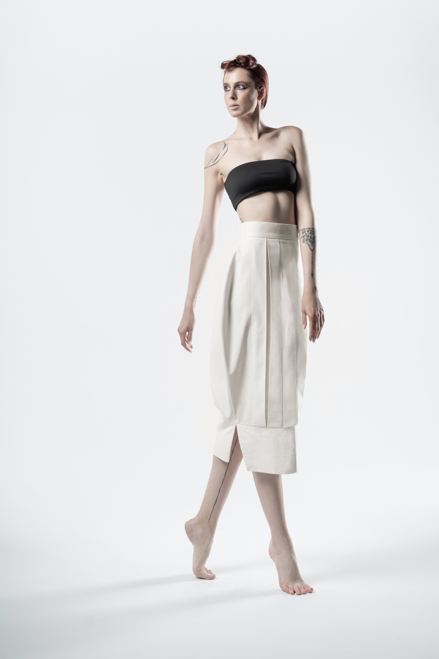 MAXI PARACHUTE SKIRT IN WHITE