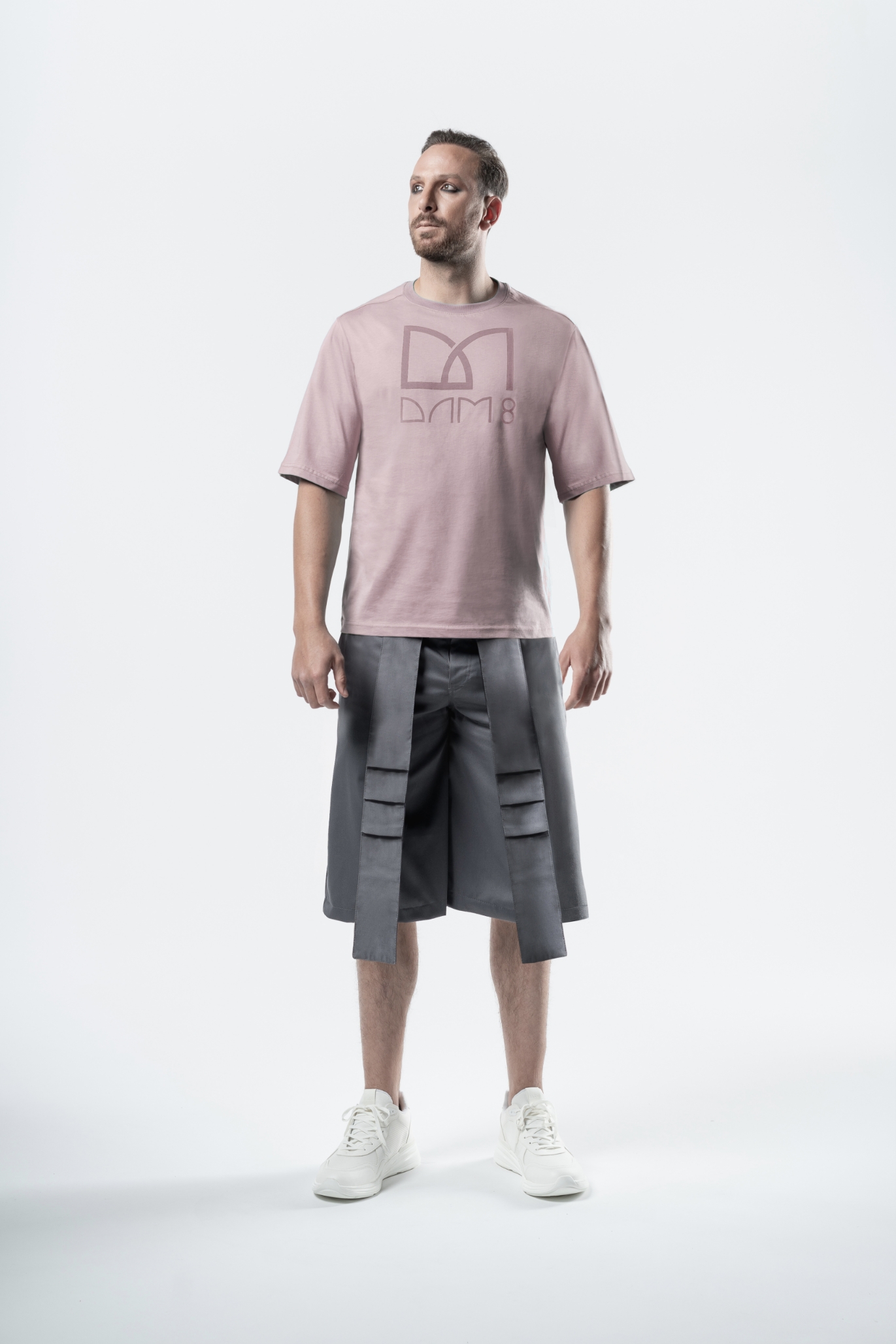 LOGO TSHIRT IN DUSTY PINK